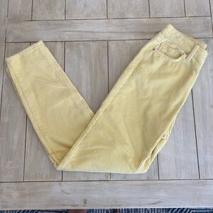 BDG Urban Outfitters Yellow Corduroy High Rise Mom Pants Size 26